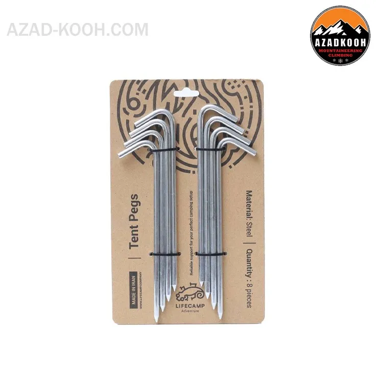 ميخ چادر فولادي 8 تايي لايف کمپ کد 45850