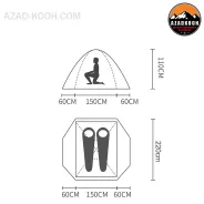 چادردو نفره پلاس کله گاوی (پیکینیو) K2021A ،   Pkeynew