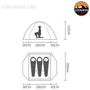چادر سه نفره کله گاوی (پیکینیو) K2021B  ،   Pkeynew