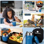 فلاسک غذا دو جداره سانتکو مدل SANTECO KOGE Thermal Food Jar With Spoon 500ML