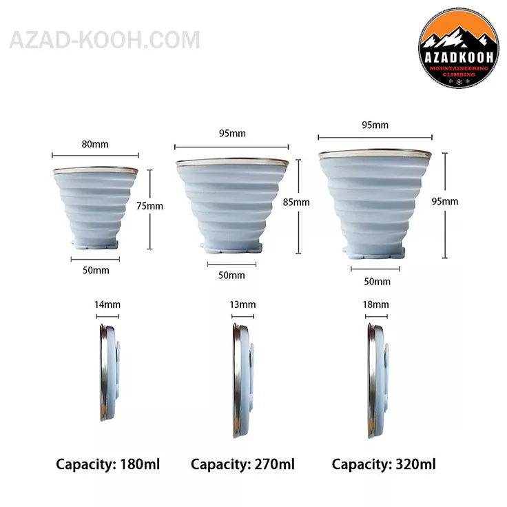 لیوان سیلیکونی تاشو بلک دیر  270 میلی لیتر