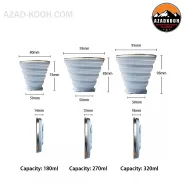 لیوان سیلیکونی تاشو بلک دیر  320 میلی لیتر